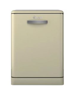 Swan Sdw7040Cn 12-Place Retro Dishwasher - Cream